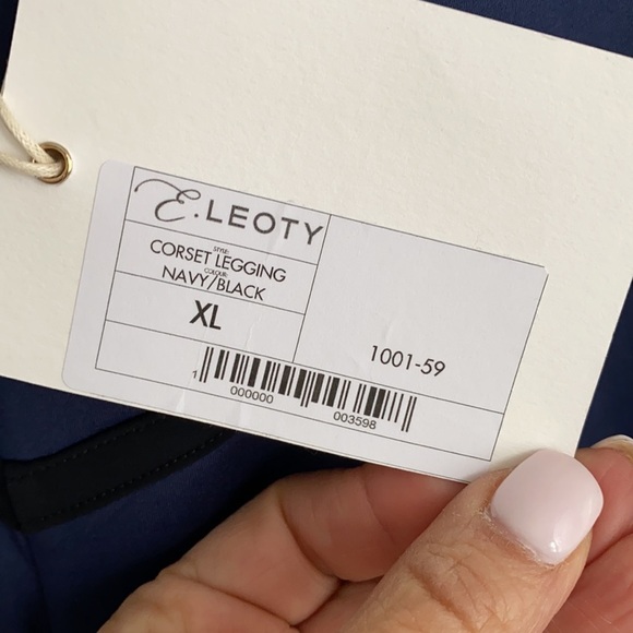 E. Leoty Corset Leggings Navy Black - Picture 8 of 10